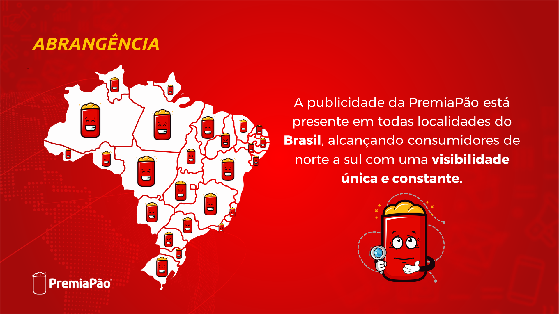 Página abrangência do mídia kit PremiaPão